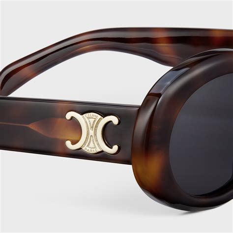 celine triomphe 01 sunglasses in acetate blonde havana|WOMEN'S LUXURY ACETATE TRIOMPHE SUNGLASSES.